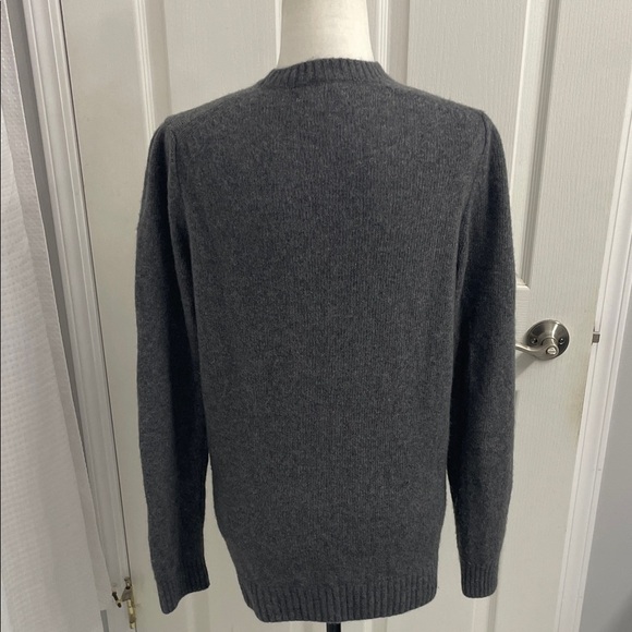 Zara Gray Crew Neck Sweater Long Sleeves Rib Trim 70% Wool Sz S - Picture 8 of 15